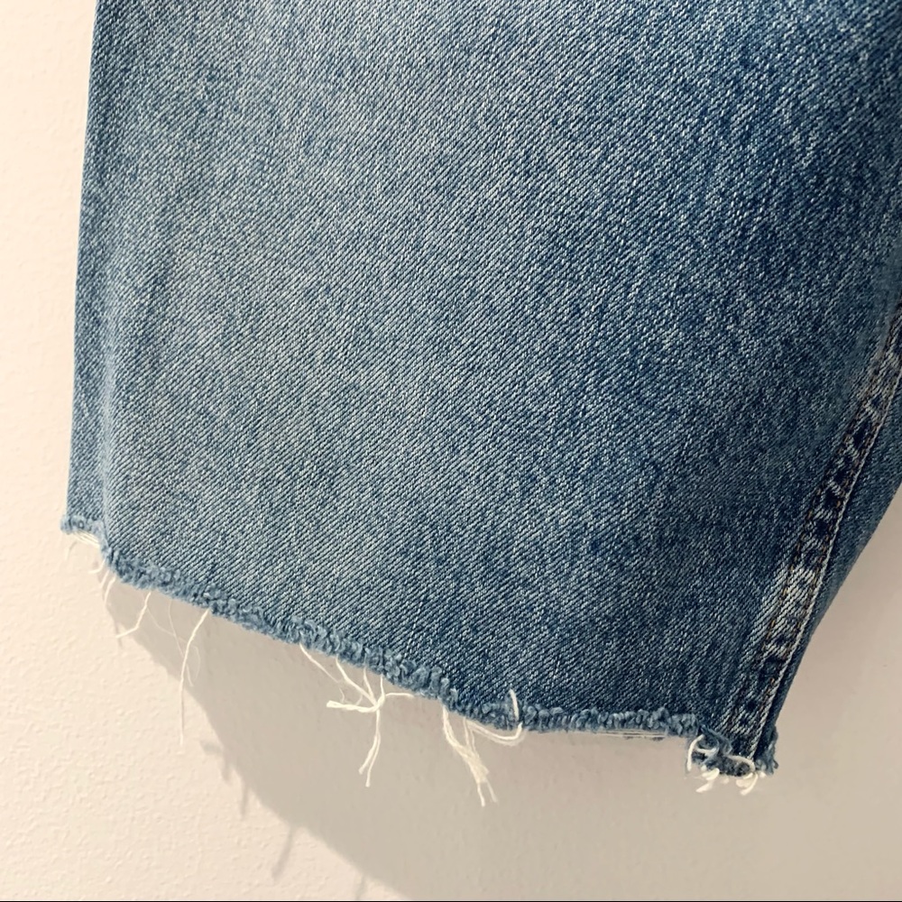 Agolde Faded Blue High-Rise Denim Bermuda Shorts - Picture 8 of 10